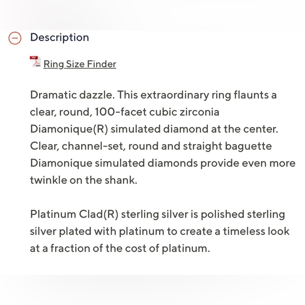 Diamonique 100 - Facet 3.50 cttw Ring, Platinum Clad over Sterling Silver - Picture 11 of 16